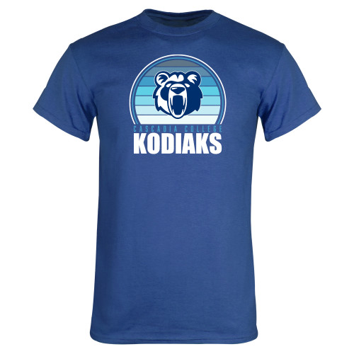  Royal T Shirt - Cascadia College Kodiaks Blue Shade Design