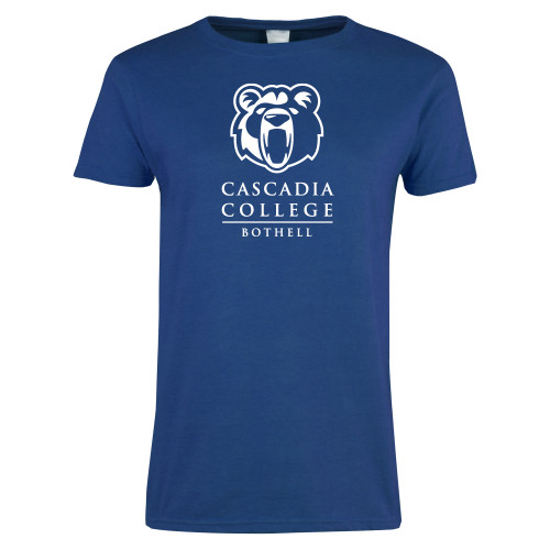  Womens Royal Short Sleeve Tee - Kodiak Cascadia College Bothell Stacked