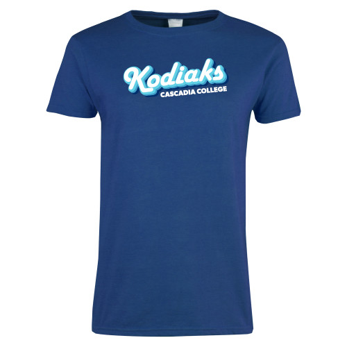  Womens Royal Short Sleeve Tee - Kodiaks Tricolor Cascadia College
