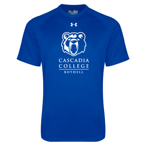  Under Armour Royal Tech Tee - Kodiak Cascadia College Bothell Stacked