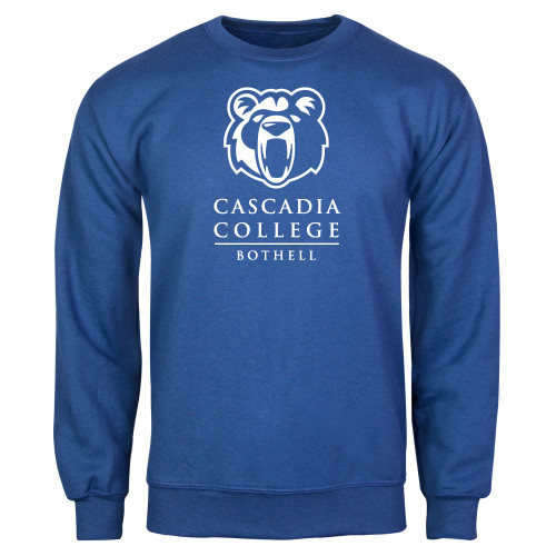  Royal Fleece Crew - Kodiak Cascadia College Bothell Stacked