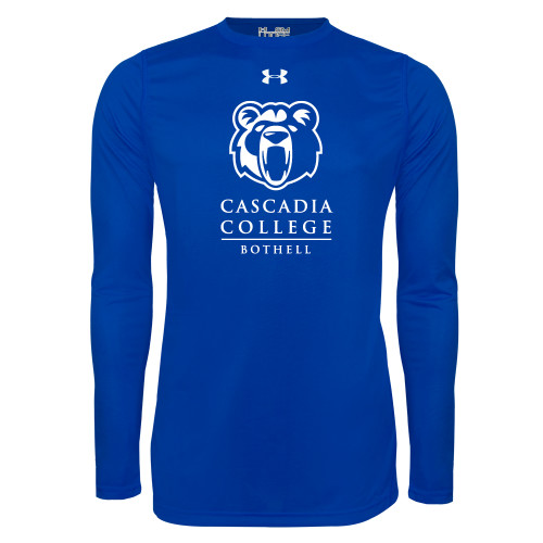  Under Armour Royal Long Sleeve Tech Tee - Kodiak Cascadia College Bothell Stacked