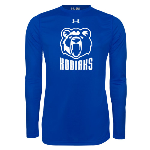  Under Armour Royal Long Sleeve Tech Tee - Kodiaks with Mascot