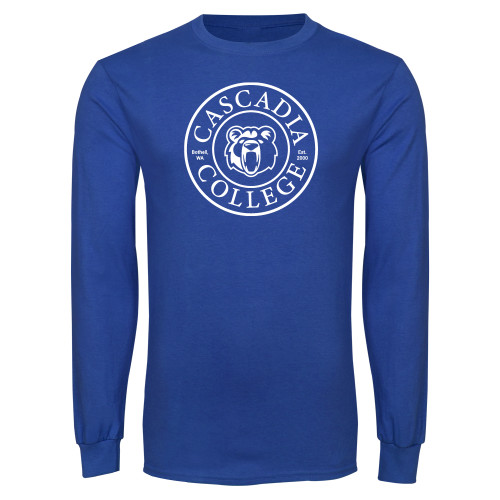  Royal Long Sleeve T Shirt - Cascadia College Bothell  Seal