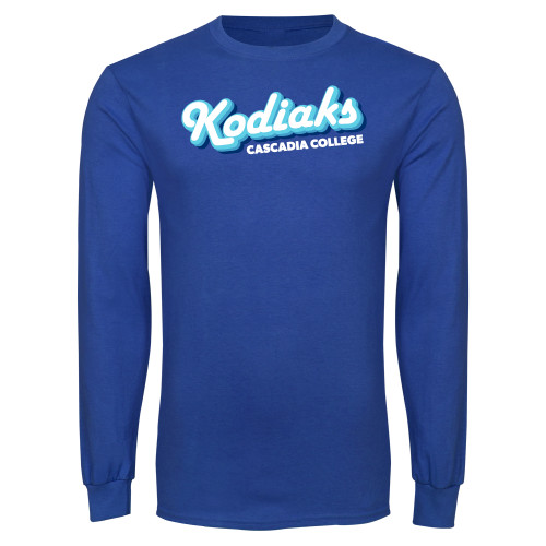  Royal Long Sleeve T Shirt - Kodiaks Tricolor Cascadia College