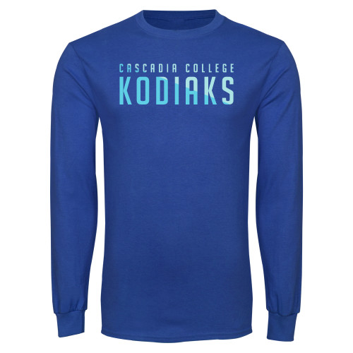  Royal Long Sleeve T Shirt - Cascadia College Kodiaks Duo Color