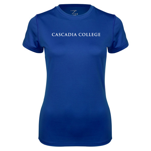  Womens Royal Performance Tee - Cascadia College Bothell  Flat