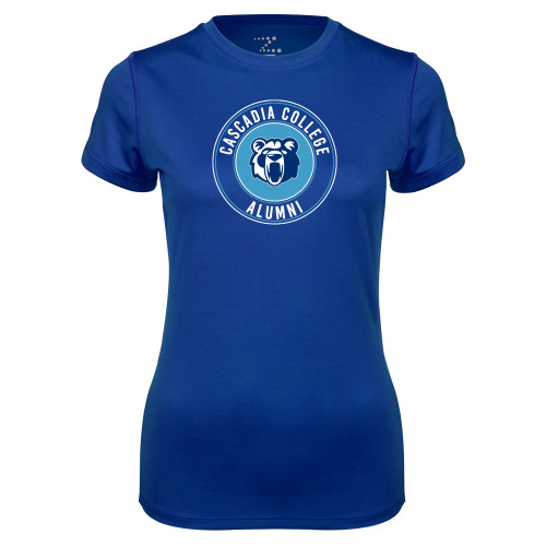  Womens Royal Performance Tee - Cascadia College Alumni