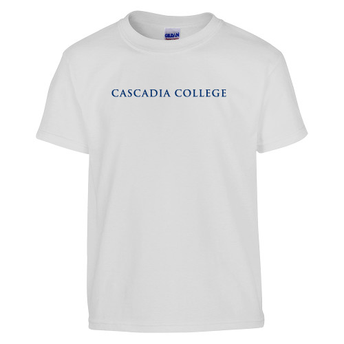  Youth White T Shirt - Cascadia College Bothell  Flat