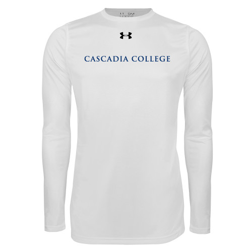  Under Armour White Long Sleeve Tech Tee - Cascadia College Bothell  Flat