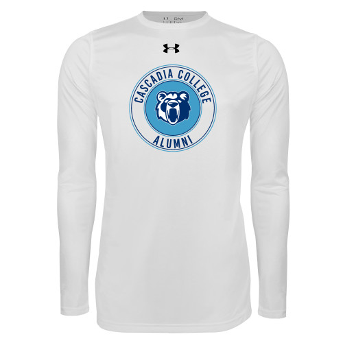  Under Armour White Long Sleeve Tech Tee - Cascadia College Alumni