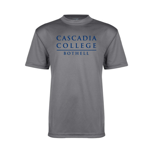  Youth Performance Grey Concrete Tee - Cascadia College Bothell