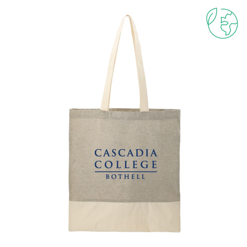  Split Recycled Grey Cotton Twill Convention Tote - Cascadia College Bothell
