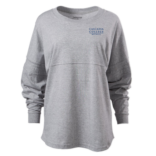  Boxercraft Womens Oxford Grey Heather Pom Pom Jersey Tee - Cascadia College Bothell