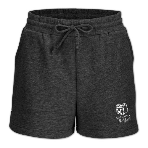  Boxercraft Womens Charcoal Heather Fleece Short - Kodiak Cascadia College Bothell Stacked