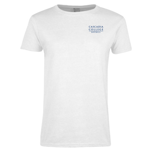  Womens White Short Sleeve Tee - Cascadia College Bothell