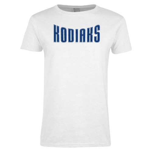  Womens White Short Sleeve Tee - Kodiaks