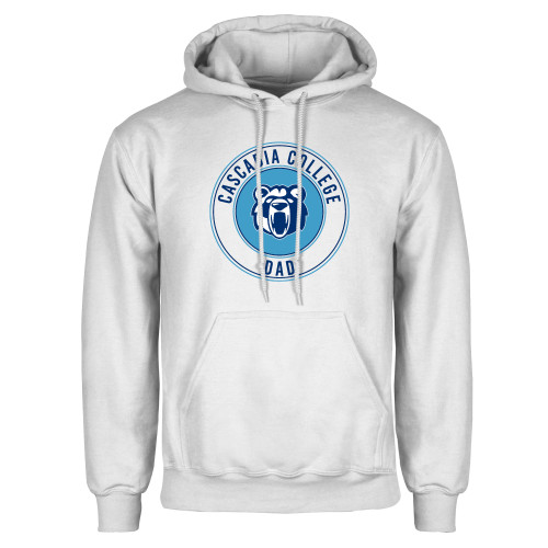  White Fleece Hoodie - Cascadia College Dad