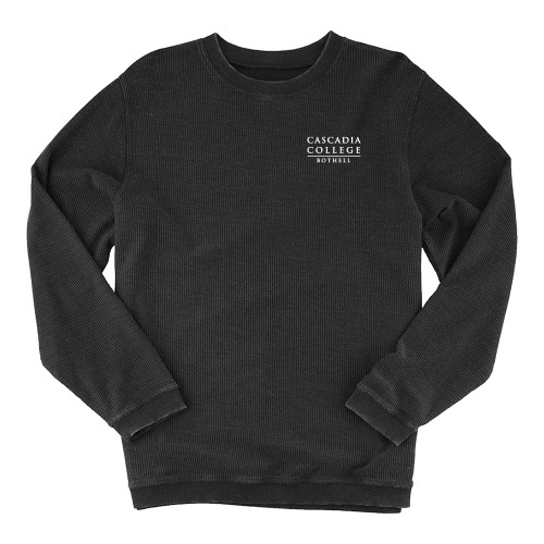  Boxercraft Womens Black Corded Crew - Cascadia College Bothell