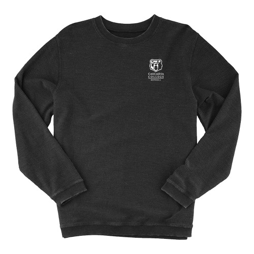  Boxercraft Womens Black Corded Crew - Kodiak Cascadia College Bothell Stacked