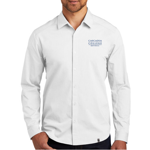  OGIO White Commuter Woven Shirt - Cascadia College Bothell  EMB
