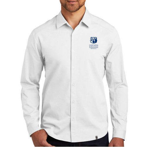  OGIO White Commuter Woven Shirt - Kodiak Cascadia College Bothell Stacked EMB