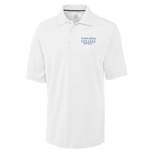  C&B White Advantage TriBlend Pique Polo - Cascadia College Bothell  EMB