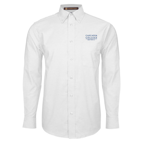  White Oxford Long Sleeve Shirt - Cascadia College Bothell  EMB