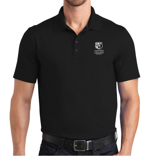  OGIO Black Metro Polo - Kodiak Cascadia College Bothell Stacked EMB