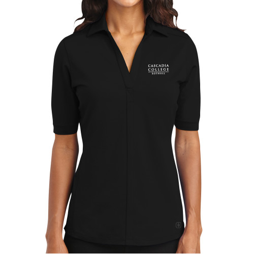  OGIO Womens Black Metro Polo - Cascadia College Bothell  EMB