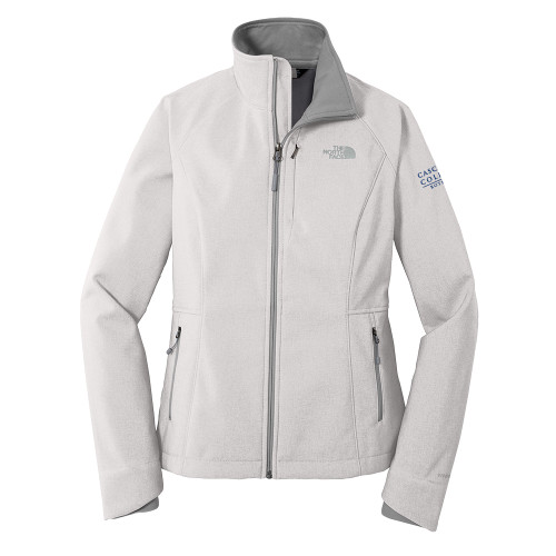  The North Face Womens Light Grey Heather Apex Barrier Softshell Jacket - Cascadia College Bothell  EMB