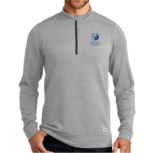  OGIO Grey Heather Luuma 1/2 Zip Fleece - Kodiak Cascadia College Bothell Stacked EMB
