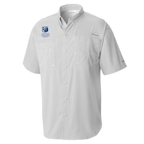  Columbia Cool Grey Tamiami Performance Short Sleeve Shirt - Kodiak Cascadia College Bothell Stacked EMB