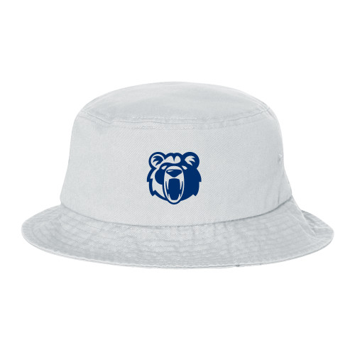  Sportsman White Bucket Hat - Kodiak Mascot