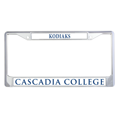  Metal License Plate Frame in Black - Cascadia College Flat