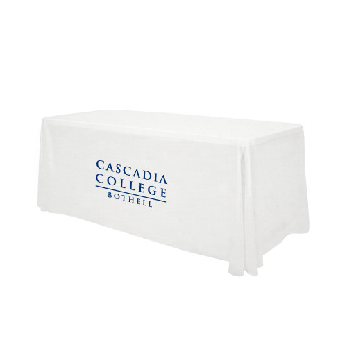  White 6 foot Table Throw - Cascadia College Bothell