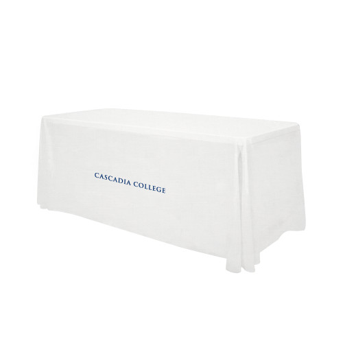  White 6 foot Table Throw - Cascadia College Bothell  Flat