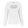 Thumbnail image for  Womens White Long Sleeve Hooded Tee
