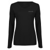 Thumbnail image for  Womens Black Long Sleeve V Neck Tee 