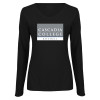 Thumbnail image for  Womens Black Long Sleeve V Neck Tee 