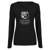 Thumbnail image for  Womens Black Long Sleeve V Neck Tee 