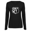 Thumbnail image for  Womens Black Long Sleeve V Neck Tee 