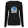Thumbnail image for  Womens Black Long Sleeve V Neck Tee 