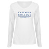 Thumbnail image for  Womens White Long Sleeve V Neck Tee