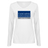 Thumbnail image for  Womens White Long Sleeve V Neck Tee