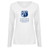 Thumbnail image for  Womens White Long Sleeve V Neck Tee