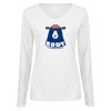 Thumbnail image for  Womens White Long Sleeve V Neck Tee