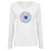 Thumbnail image for  Womens White Long Sleeve V Neck Tee