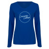 Thumbnail image for  Womens Royal Long Sleeve V Neck Tee 