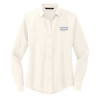 Thumbnail image for  Mercer + Mettle Womens Ivory Crepe Long Sleeve Camp Blouse